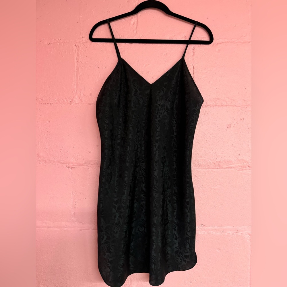 Private luxuries Simple black slip dress